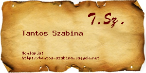 Tantos Szabina névjegykártya